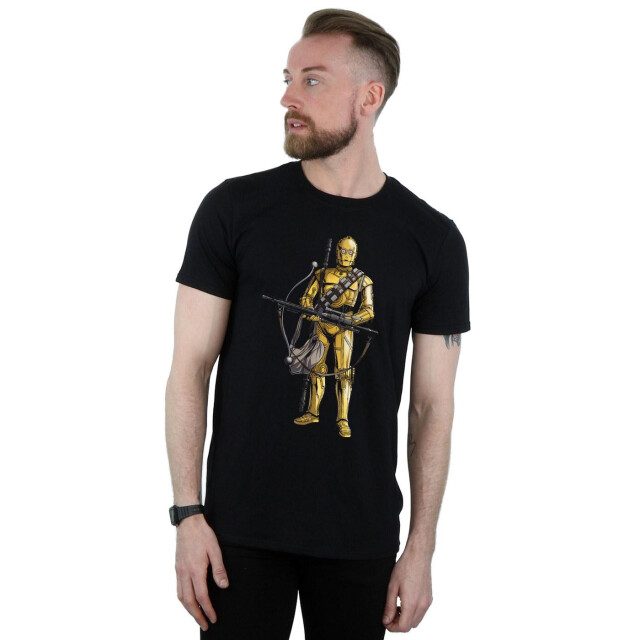 Li-cense Star wars: the rise of skywalker heren star wars the rise of skywalker c-3po chewbacca bow caster t-shirt UTBI52023_black large
