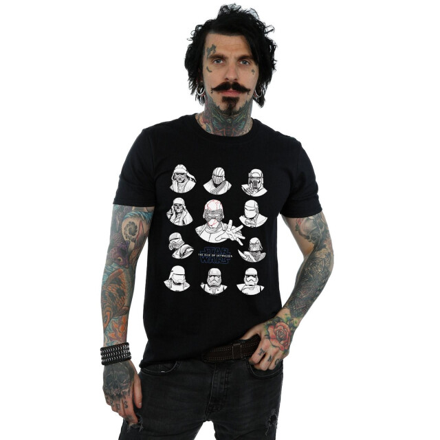 Li-cense Star wars: the rise of skywalker heren first order character line up mono t-shirt UTBI52027_black large