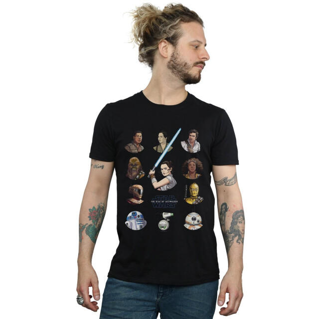 Li-cense Star wars: the rise of skywalker heren star wars the rise of skywalker resistance character line up t-shirt UTBI52029_black large
