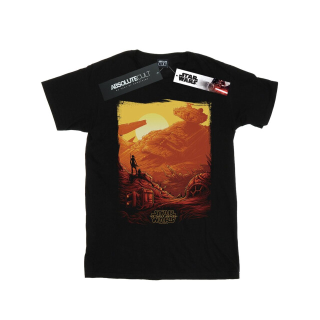 Li-cense Star wars: the force awakens heren rey art poster t-shirt UTBI51941_black large