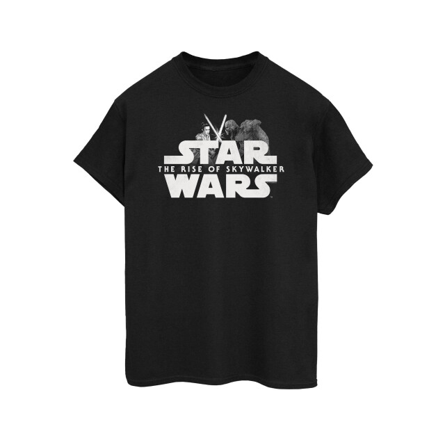 Li-cense Star wars: the rise of skywalker dames star wars the rise of skywalker rey and kylo battle cotton boyfriend t-shirt UTBI51908_black large