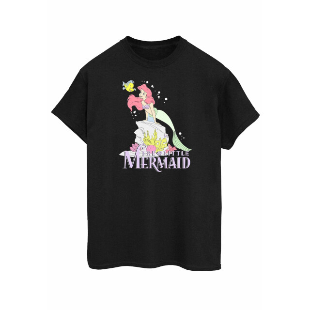 Li-cense Disney dames the little mermaid faded nostalgia katoenen vriendje t-shirt UTBI51887_black large