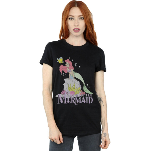 Li-cense Disney dames the little mermaid faded nostalgia katoenen vriendje t-shirt UTBI51887_black large