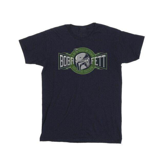 Li-cense Star wars: the book of boba fett heren nieuw outlaw boss t-shirt UTBI51809_navyblue large