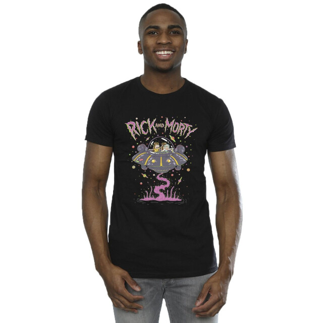 Li-cense Rick and morty heren roze ruimteschip t-shirt UTBI51775_black large