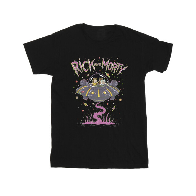 Li-cense Rick and morty heren roze ruimteschip t-shirt UTBI51775_black large