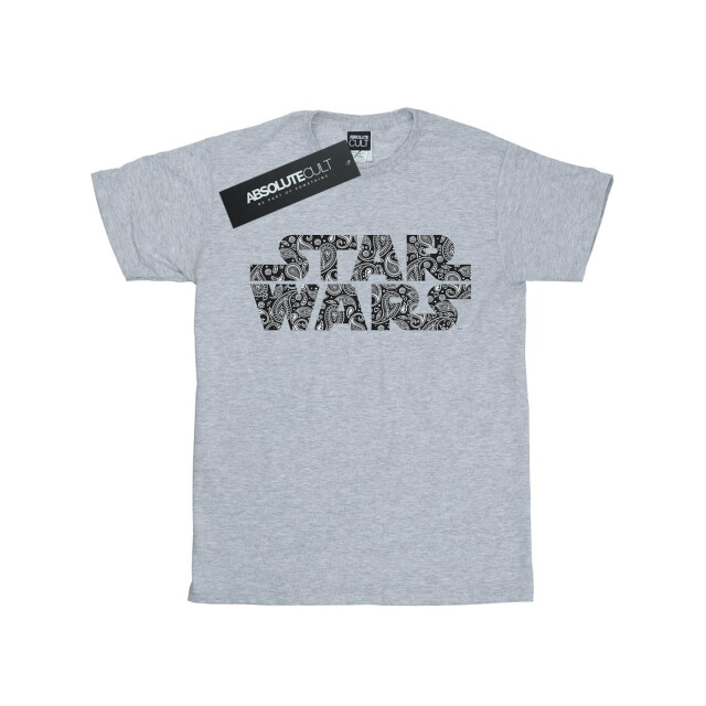 Li-cense Star wars heren paisley logo t-shirt UTBI46178_sportsgrey large
