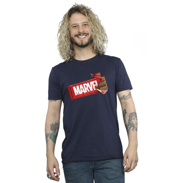 Li-cense Marvel universe heren marvel chocolade t-shirt UTBI51460_navyblue large
