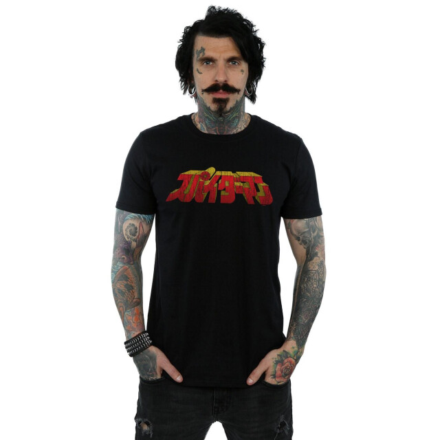 Li-cense Marvel heren spider-man japans logo t-shirt UTBI51390_black large