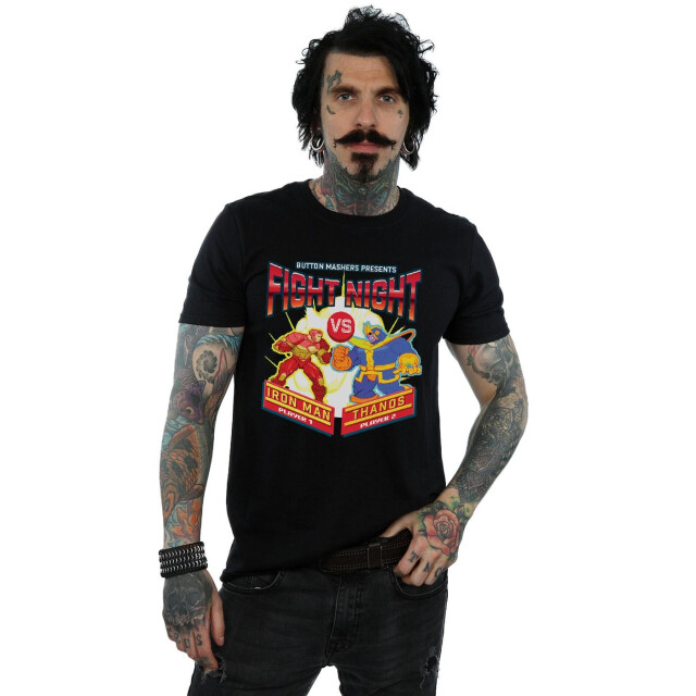 Li-cense Marvel heren fight night iron man vs thanos t-shirt UTBI51369_black large