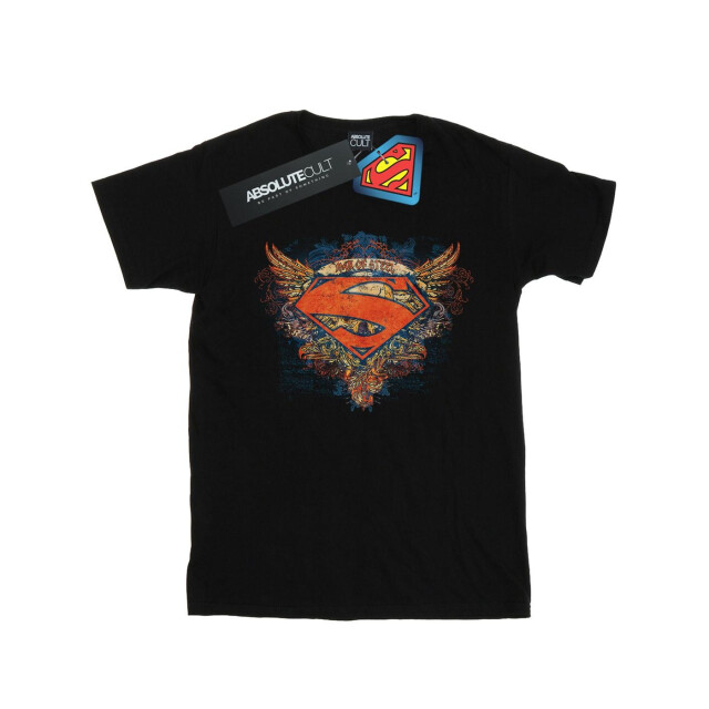 Li-cense Dc comics meisjes superman vleugels schild katoenen t-shirt UTBI47993_black large