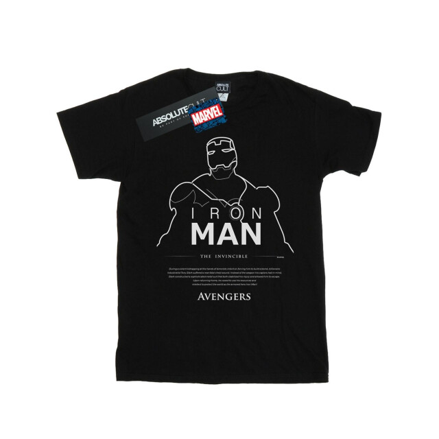 Li-cense Marvel meisjes iron man single line katoenen t-shirt UTBI31498_black large