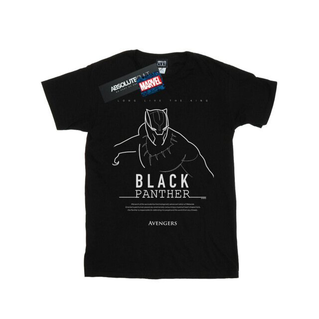 Li-cense Marvel meisjes black panther lang leve de koning katoenen t-shirt UTBI31499_black large