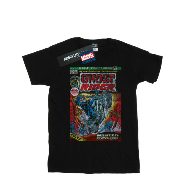Li-cense Marvel heren ghost rider distressed comic cover t-shirt UTBI51263_black large