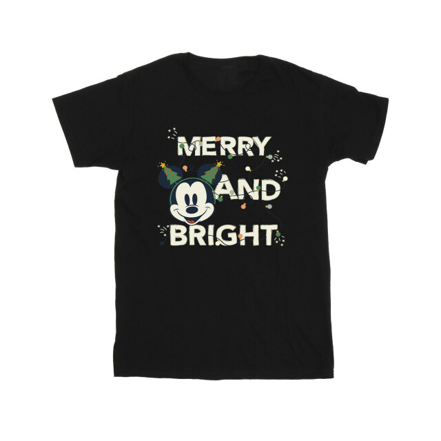 Li-cense Disney meisjes mickey mouse merry & bright katoenen t-shirt UTBI30680_black large