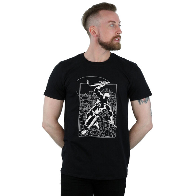 Li-cense Marvel heren daredevil silhouet t-shirt UTBI51262_black large