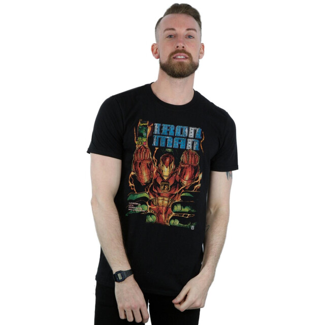 Li-cense Marvel heren iron man comic book cover t-shirt UTBI50750_black large