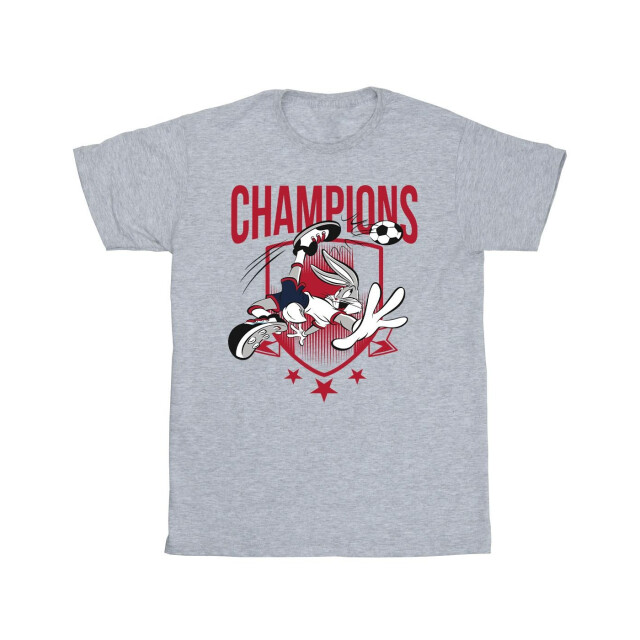 Li-cense Looney tunes meisjes bugs bunny kampioenen katoenen t-shirt UTBI25446_sportsgrey large