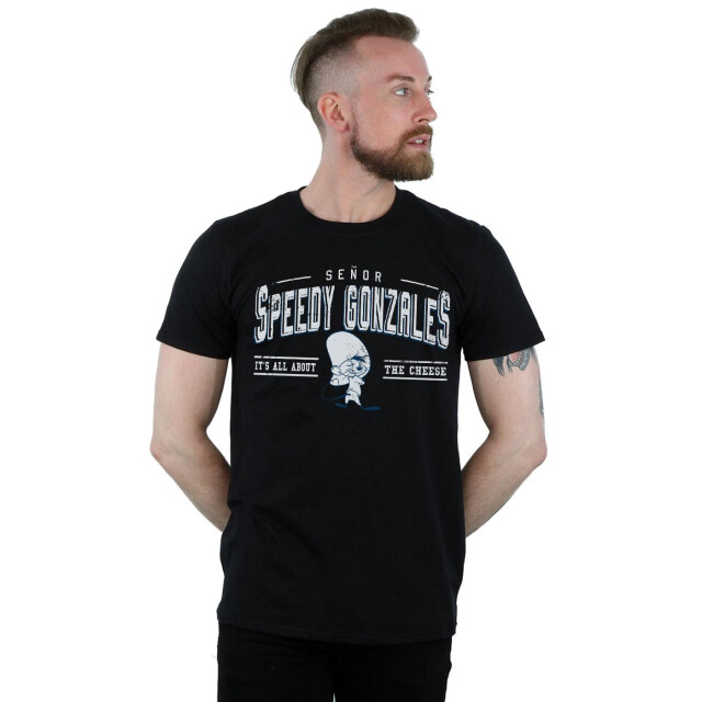 Li-cense Looney tunes heren speedy gonzales alles over kaas t-shirt UTBI50525_black large