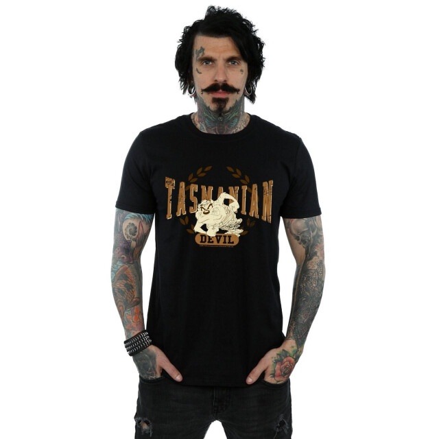 Li-cense Looney tunes heren tasmanian devil varsity t-shirt UTBI50502_black large