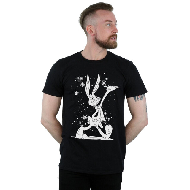 Li-cense Looney tunes heren bugs bunny laat het sneeuwen t-shirt UTBI50483_black large