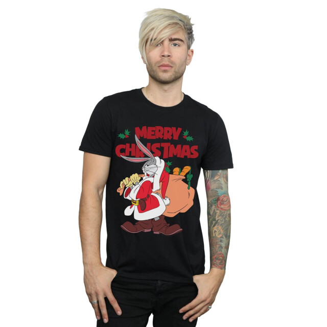 Li-cense Looney tunes heren kerstman bugs bunny t-shirt UTBI50415_black large