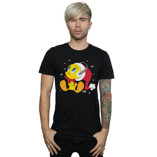 Li-cense Looney tunes heren kerstmis tweety t-shirt UTBI50393_black large