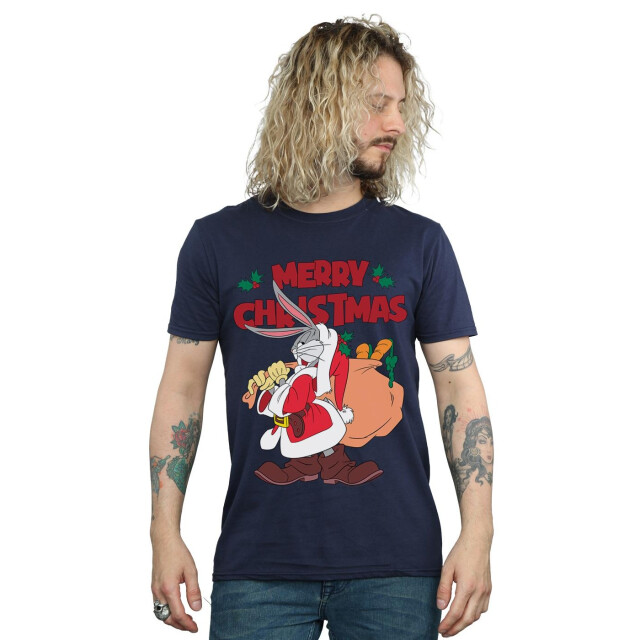 Li-cense Looney tunes heren kerstman bugs bunny t-shirt UTBI50415_navyblue large