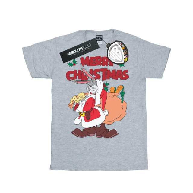 Li-cense Looney tunes heren kerstman bugs bunny t-shirt UTBI50415_sportsgrey large