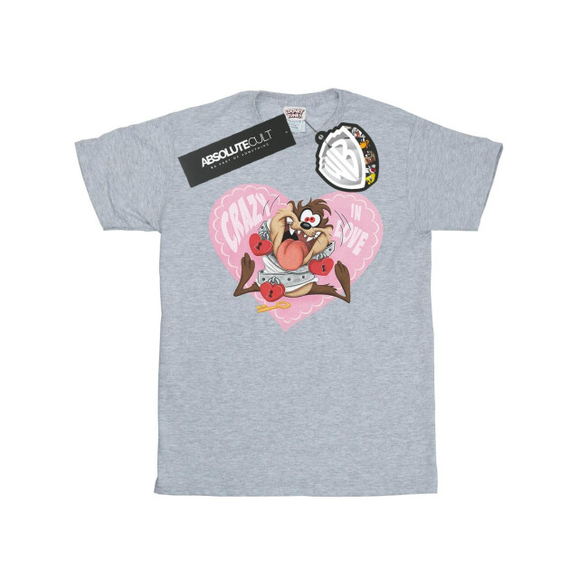 Li-cense Looney tunes heren taz valentijnsdag crazy in love t-shirt UTBI50285_sportsgrey large