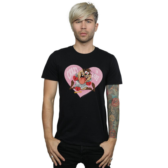 Li-cense Looney tunes heren taz valentijnsdag crazy in love t-shirt UTBI50285_black large