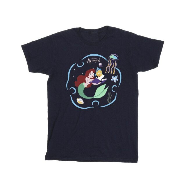 Li-cense Disney heren de kleine zeemeermin leest boek t-shirt UTBI50144_navyblue large
