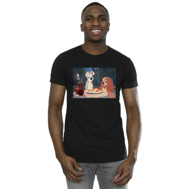 Li-cense Disney heren lady and the tramp spaghetti foto t-shirt UTBI50061_black large
