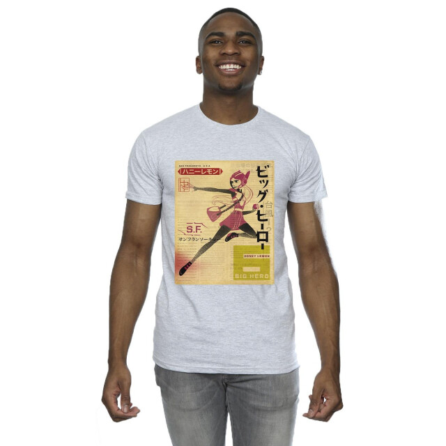Li-cense Disney heren big hero 6 baymax honing citroen krant t-shirt UTBI49346_sportsgrey large