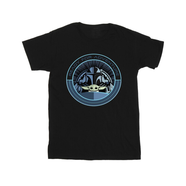 Li-cense Star wars meisjes the mandalorian grogu klaar voor avontuur katoenen t-shirt UTBI39662_black large