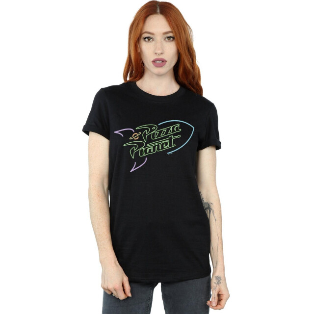 Li-cense Disney dames toy story neon pizza planeet katoenen vriendje t-shirt UTBI47001_black large