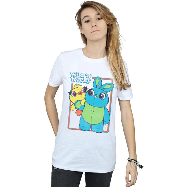 Li-cense Disney dames toy story 4 eend en konijn wild en gek katoenen vriendje t-shirt UTBI46981_white large