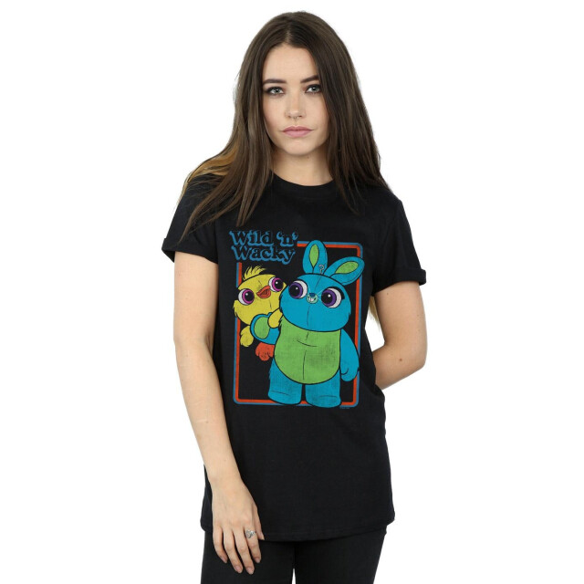 Li-cense Disney dames toy story 4 eend en konijn wild en gek katoenen vriendje t-shirt UTBI46981_black large