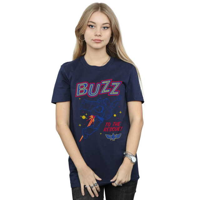 Li-cense Disney dames toy story 4 buzz to the rescue katoenen vriendje t-shirt UTBI46964_navyblue large