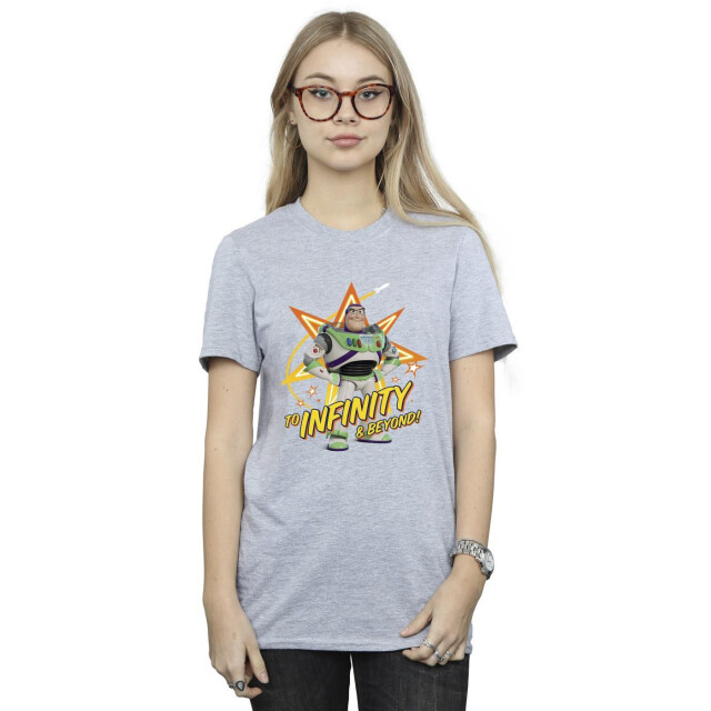 Li-cense Disney dames toy story buzz to infinity katoenen vriendje t-shirt UTBI46922_sportsgrey large