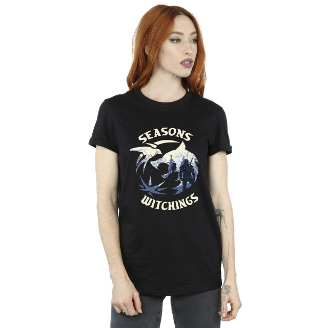 Li-cense Netflix dames the witcher kerstwolf katoenen vriendje t-shirt UTBI46891_black large