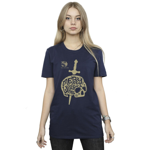 Li-cense Netflix dames the witcher vrolijk heksenfeest katoenen vriendje t-shirt UTBI46892_navyblue large