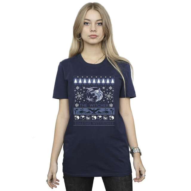 Li-cense Netflix dames the witcher seasons witchings katoenen vriendje t-shirt UTBI46886_navyblue large