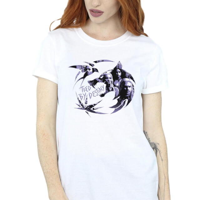 Li-cense Netflix dames the cher wolf logo infill katoenen vriendje t-shirt UTBI46879_white large