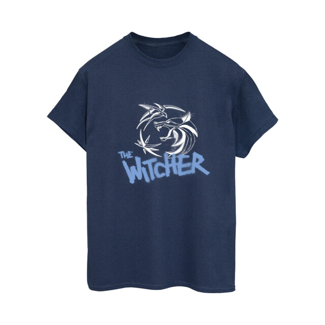 Li-cense Netflix dames the witcher spray logo boyfriend t-shirt UTBI46878_navyblue large