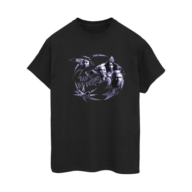 Li-cense Netflix dames the witcher wolf logo infill katoenen vriendje t-shirt UTBI46879_black large