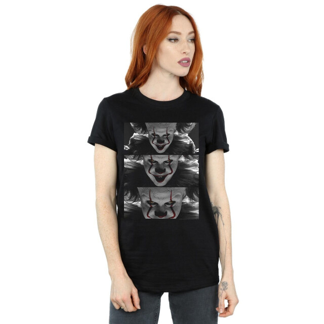 Li-cense It chapter 2 dames pennywise foto close-up katoenen vriendje t-shirt UTBI46826_black large