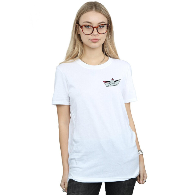 Li-cense It chapter 2 dames s.s. georgie boot boyfriend t-shirt met borstprint in katoen UTBI46831_white large