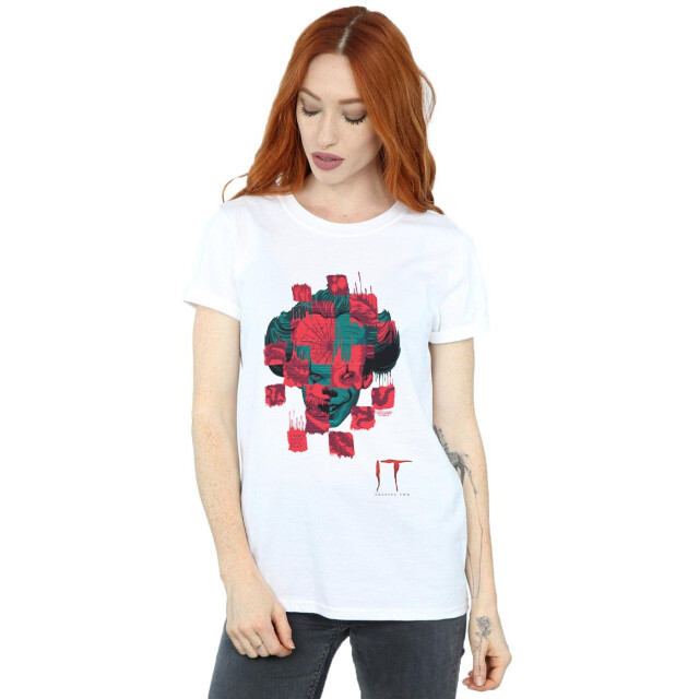 Li-cense It chapter 2 dames pennywise gezicht collage katoenen vriendje t-shirt UTBI46820_white large