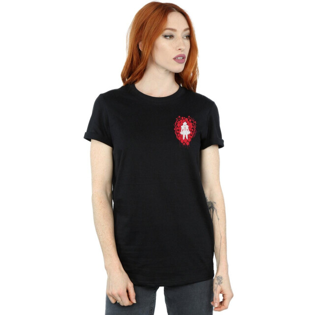 Li-cense It chapter 2 dames ballon hart borstprint katoenen vriendje t-shirt UTBI46824_black large